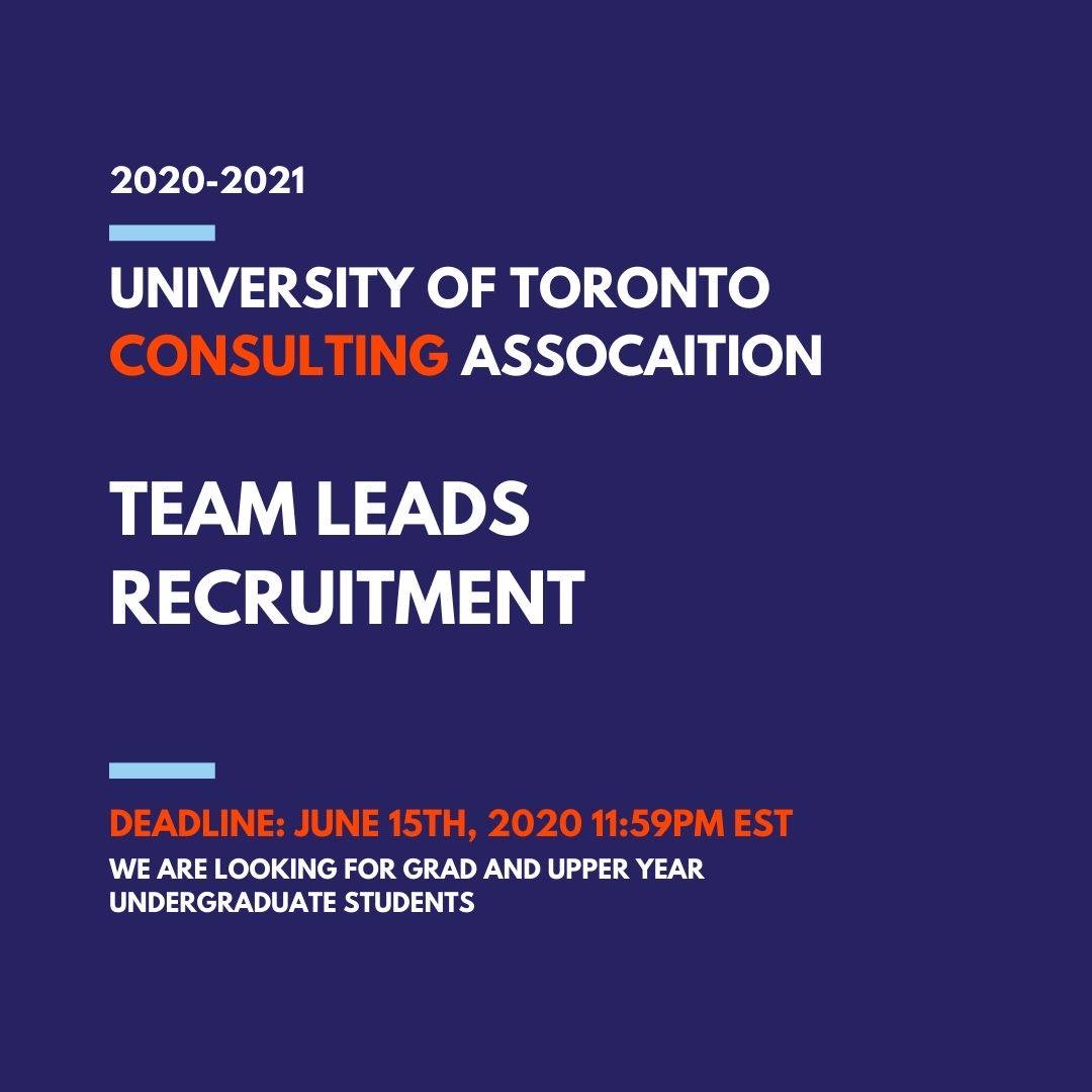 Early UTCA team-lead recruitment poster draft