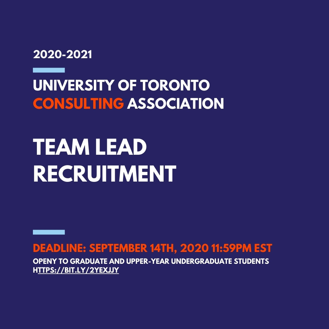 Final UTCA team-lead recruitment poster
